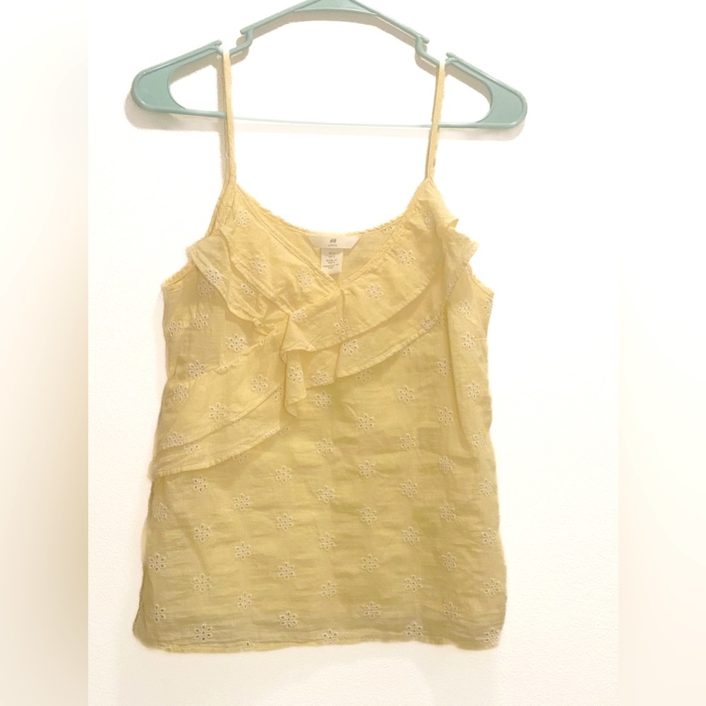 H&M Women’s Tank/Crop Top Size US 2 Yellow